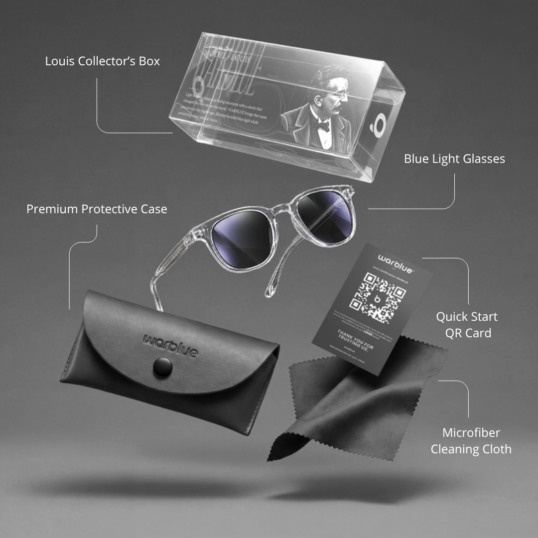 Collector's Box Louis com estojo protetor, cartão com QR e flanela de microfibra