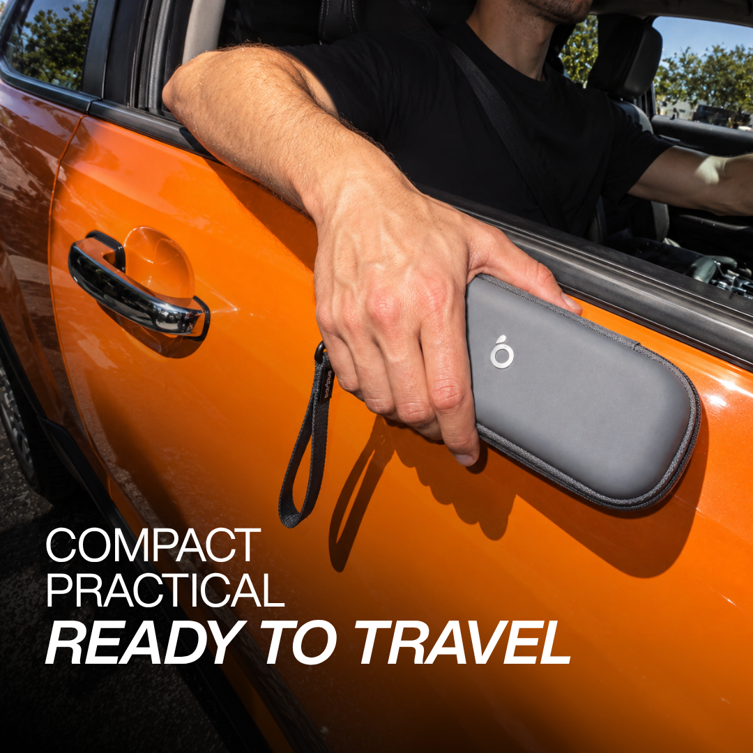 Compacto, prático e pronto para viajar: estojo de viagem cinza