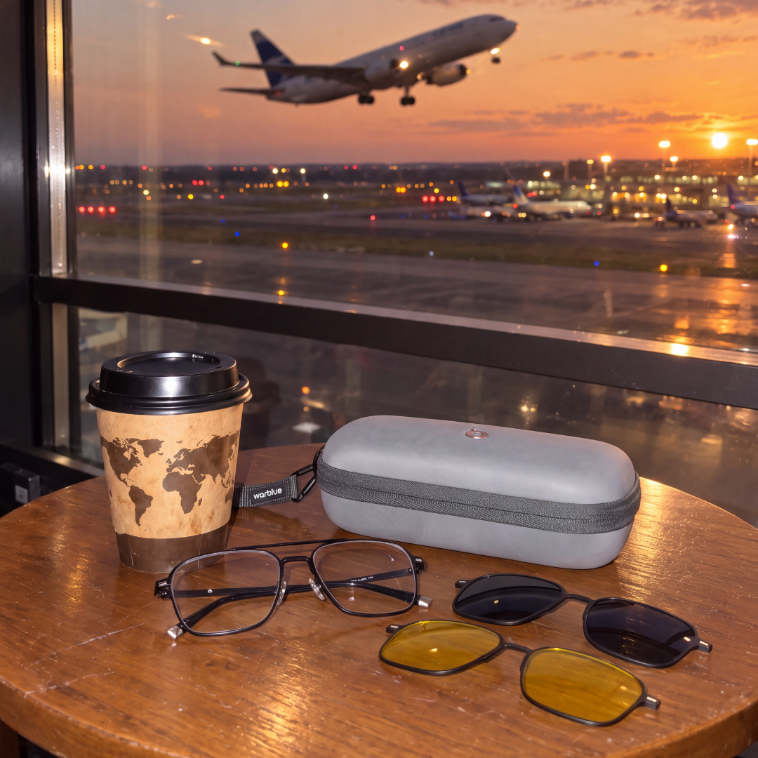 Kit de viagem no aeroporto