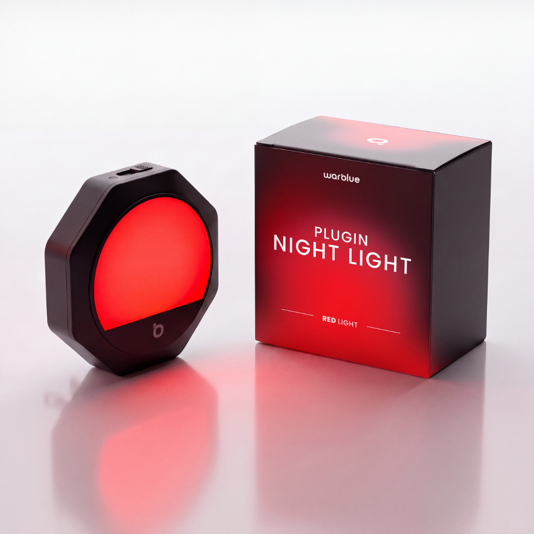Plug-in Red Night Light – Black Frame
