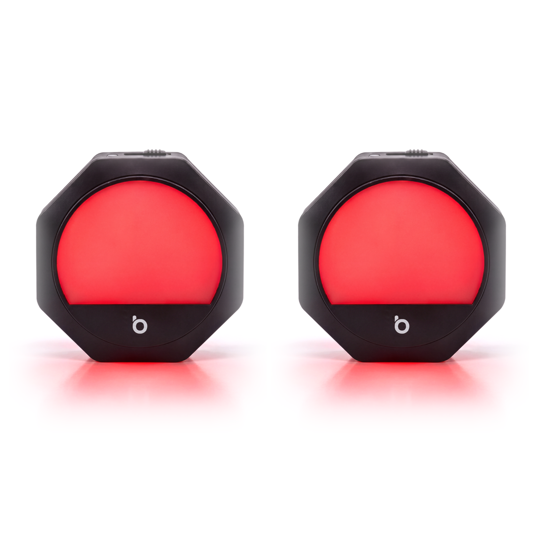 Night Light Duo – Red, Black Frame