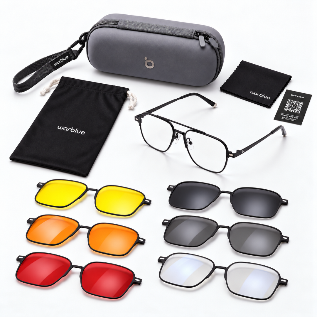Uma armação, seis lentes.